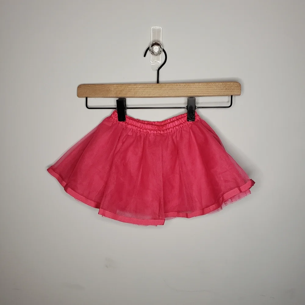 NWT Gymboree 12-18 Months Baby Girl Hot Pink Tulle Ballerina Structured Skirt
